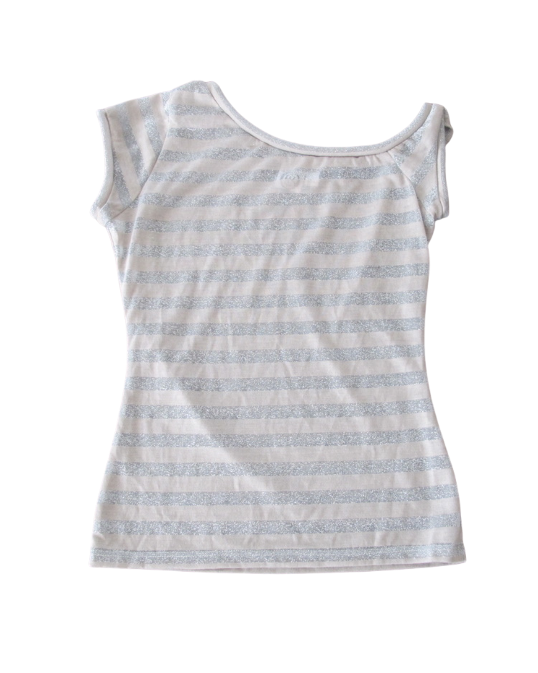 Silver Sparkly Asymmetrical Baby T