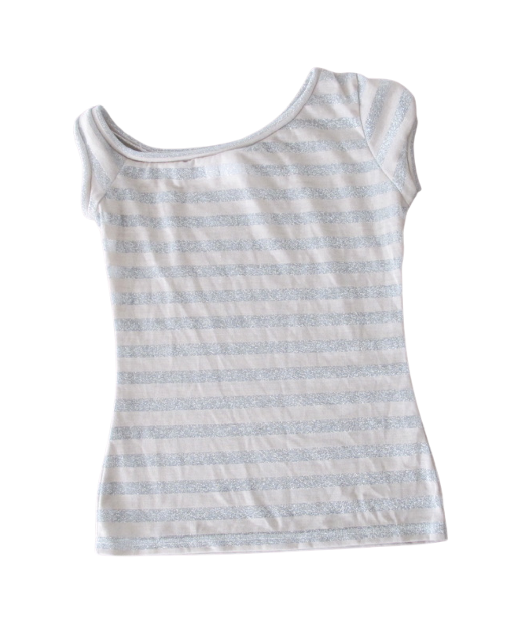 Silver Sparkly Asymmetrical Baby T