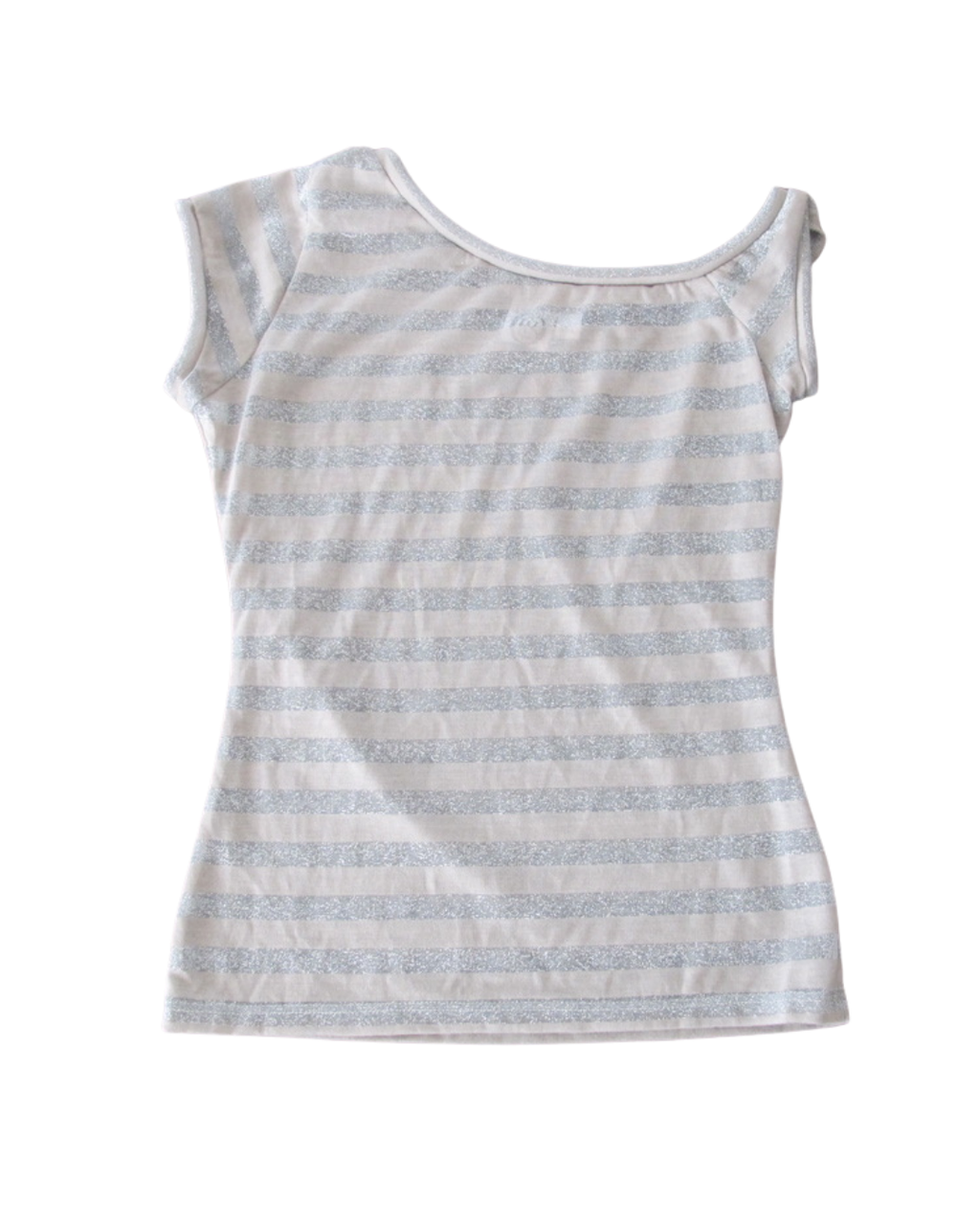 Silver Sparkly Asymmetrical Baby T
