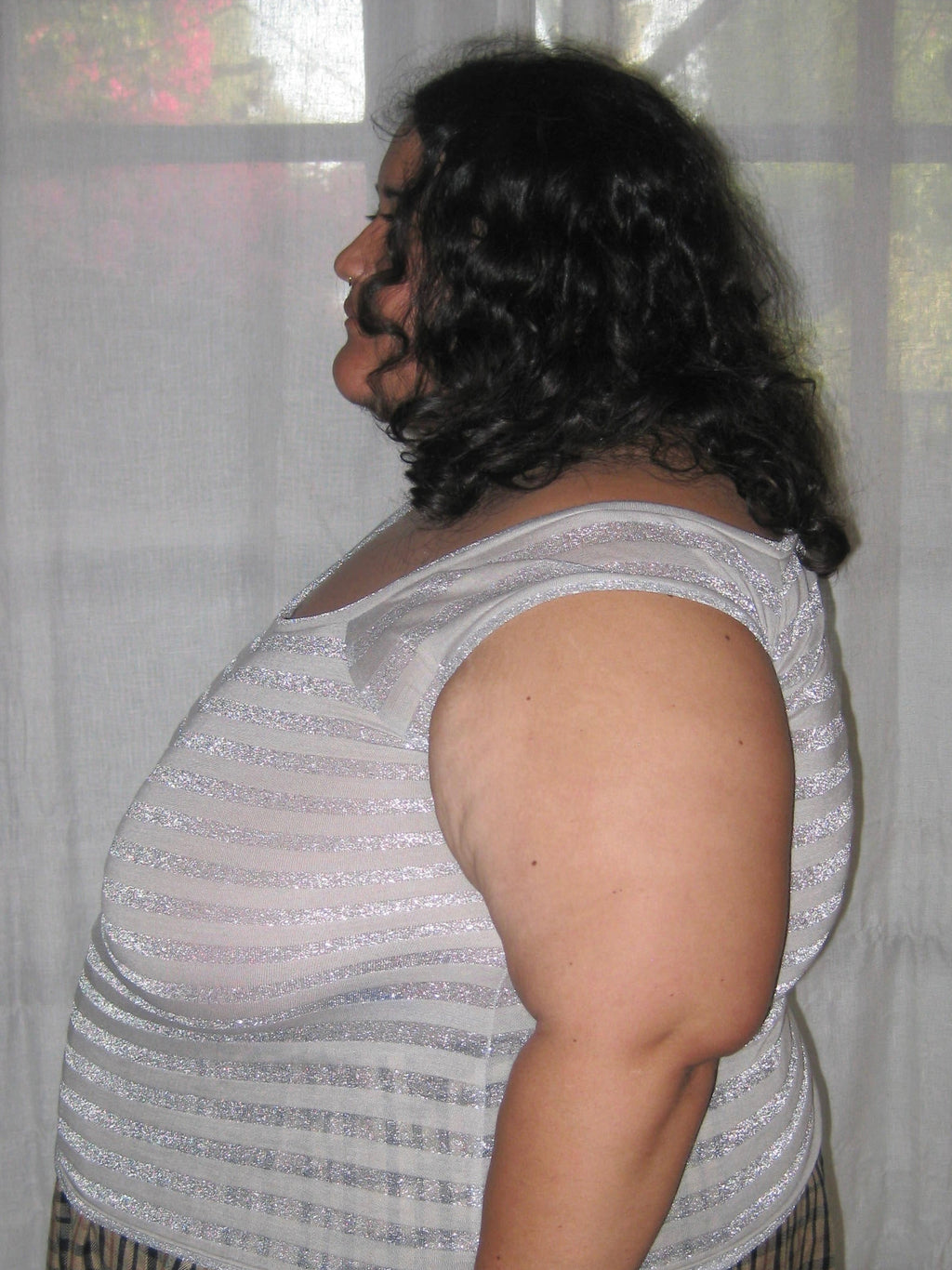 Silver Sparkly Asymmetrical Baby T