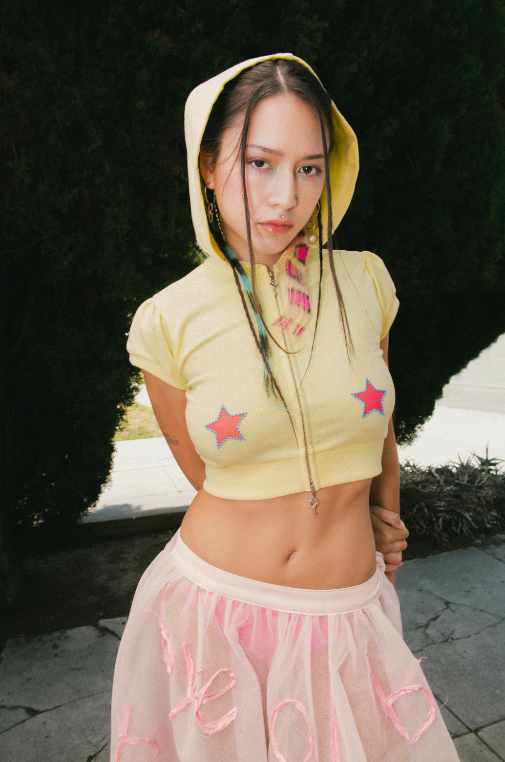 CROP STAR HOODIE
