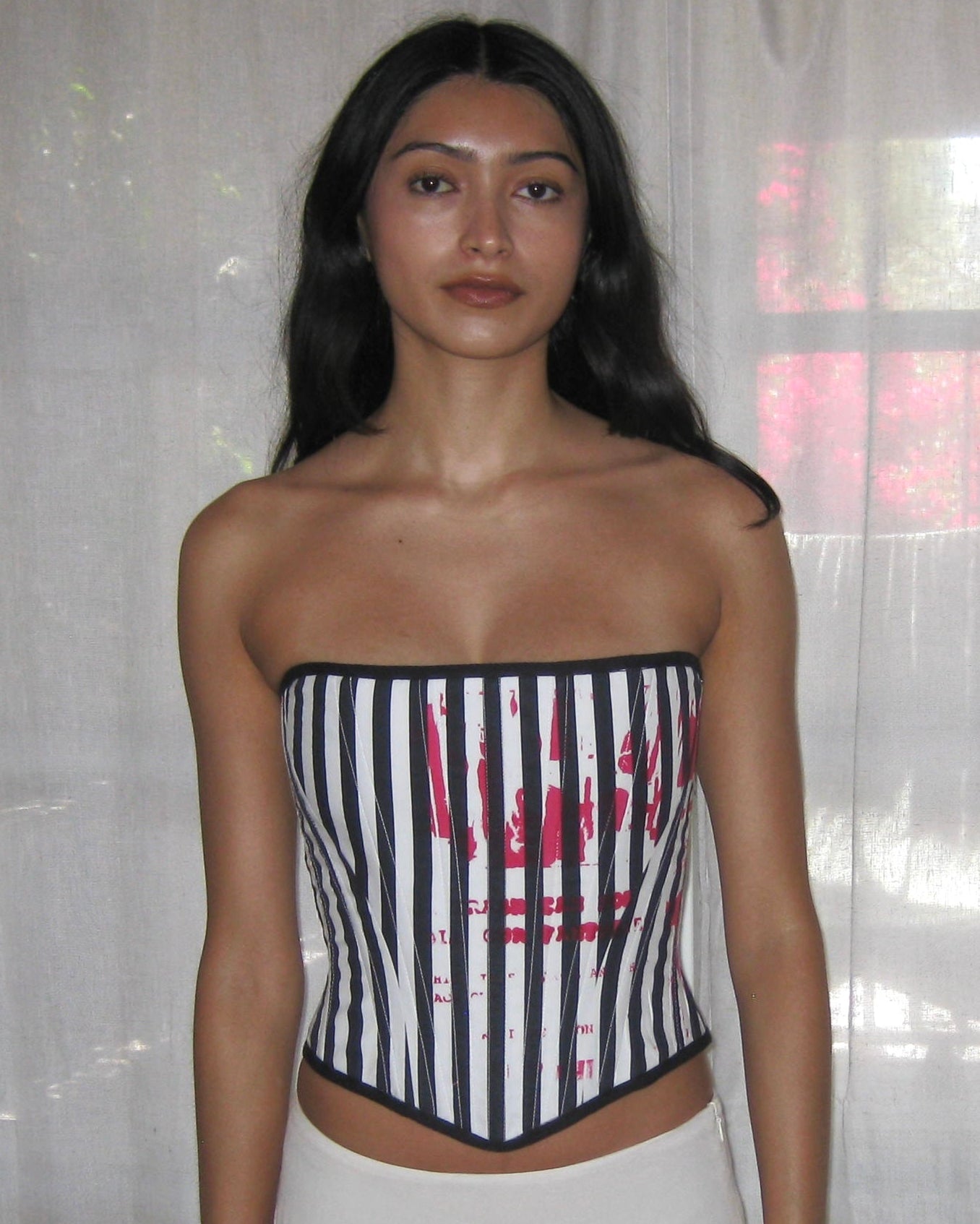 Striped Strapless Corset