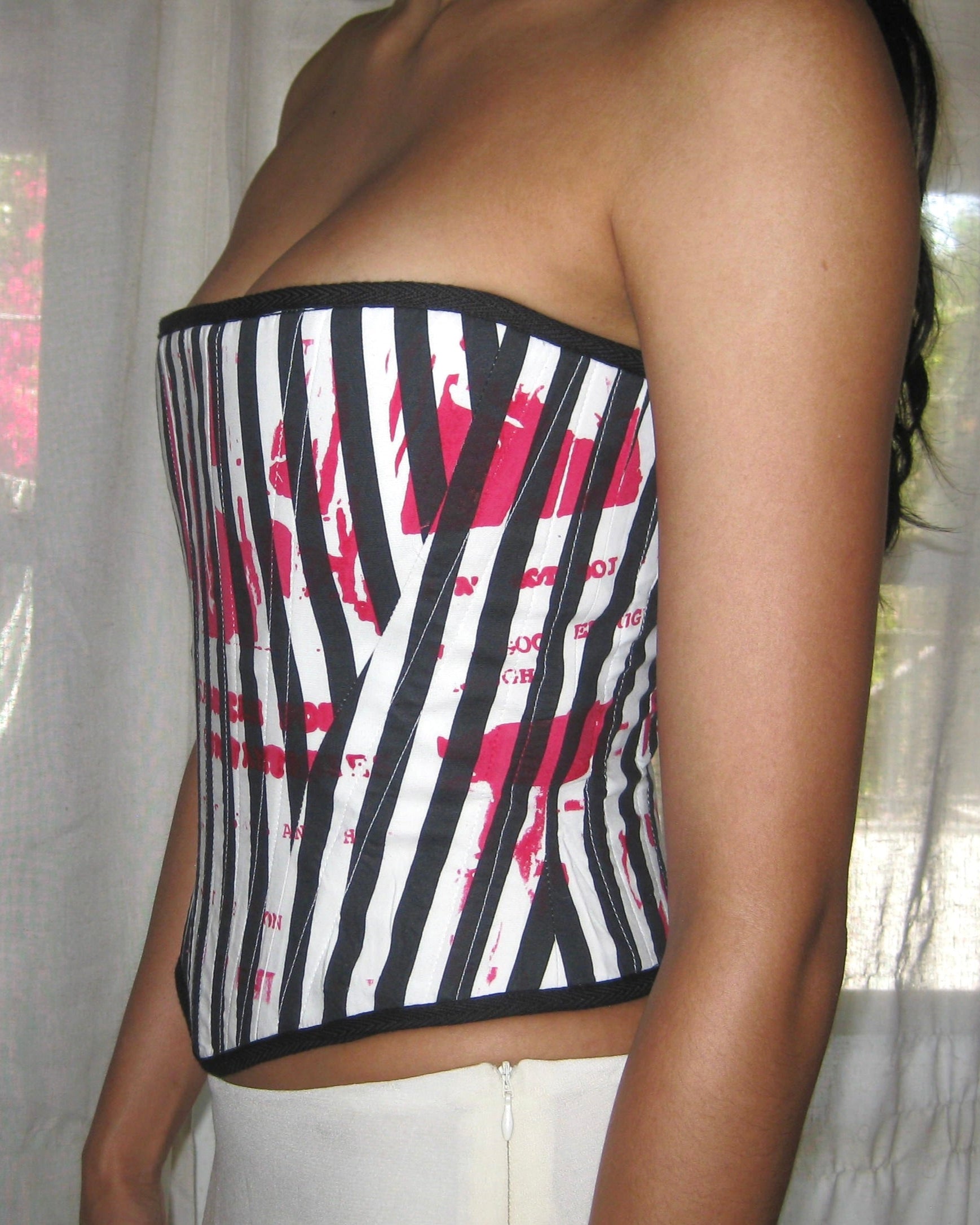 Striped Strapless Corset