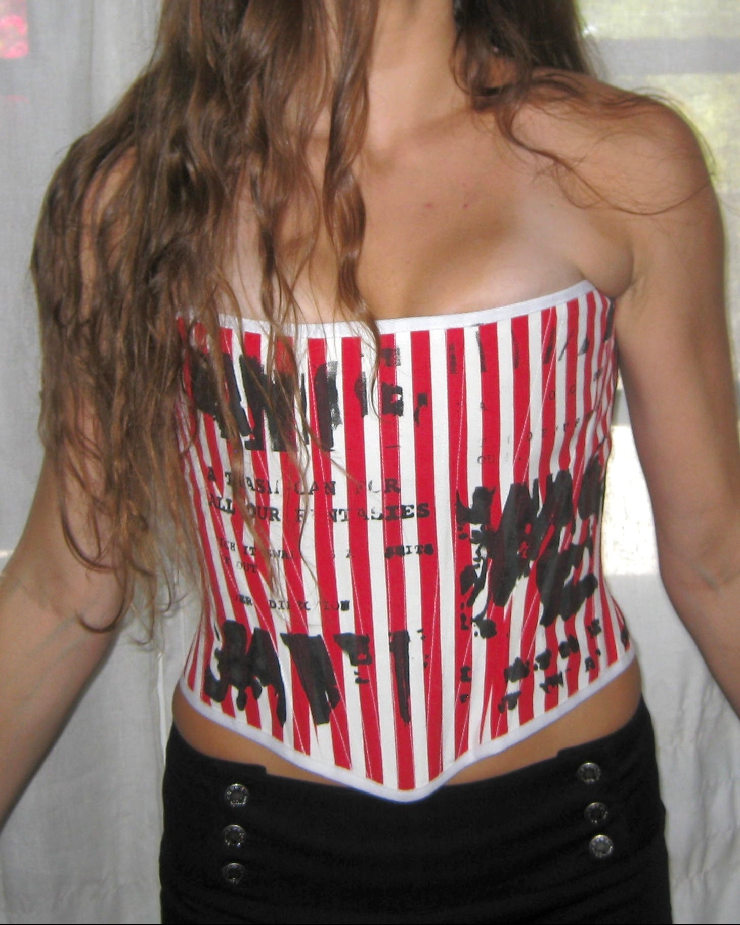 Striped Strapless Corset