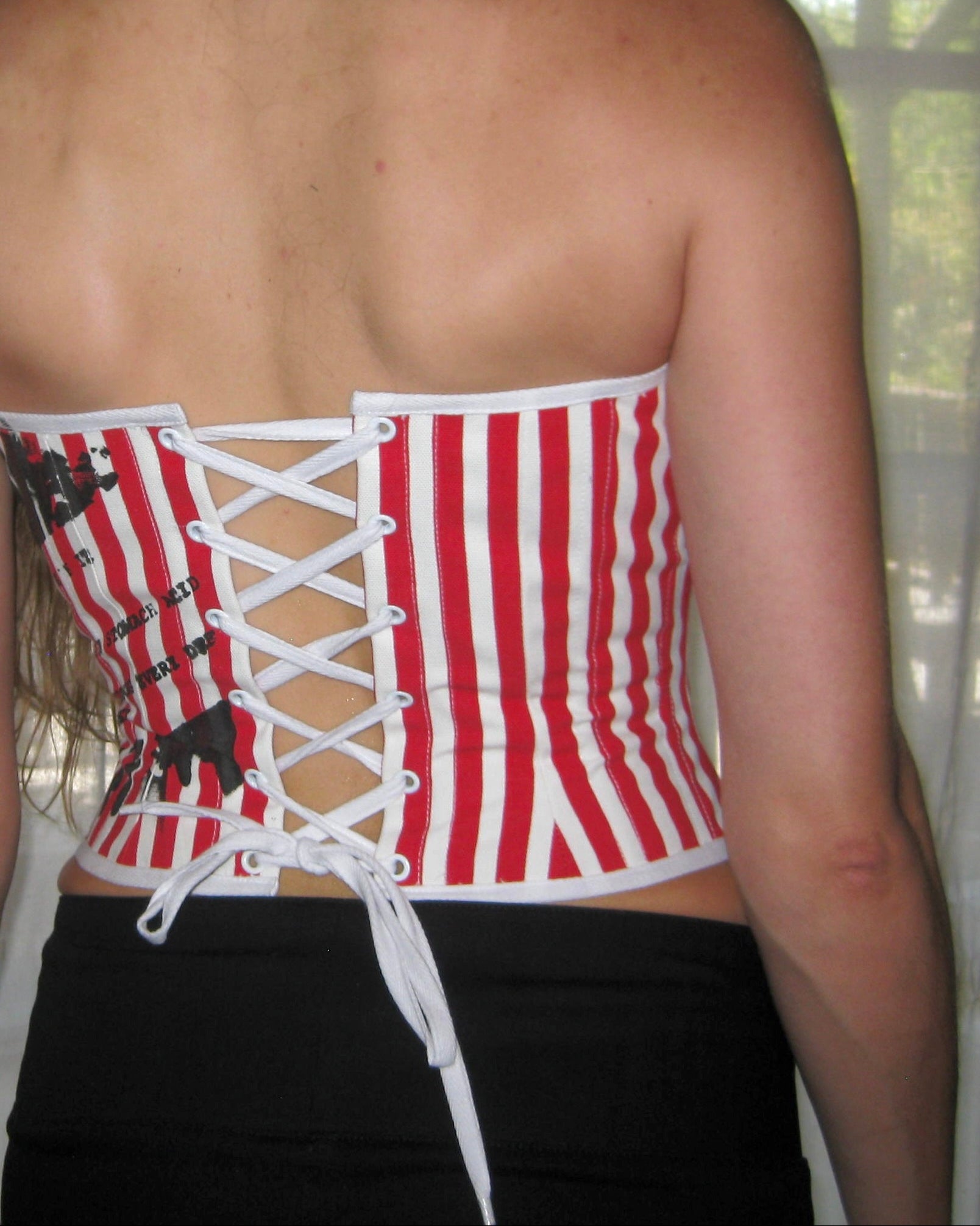 Striped Strapless Corset