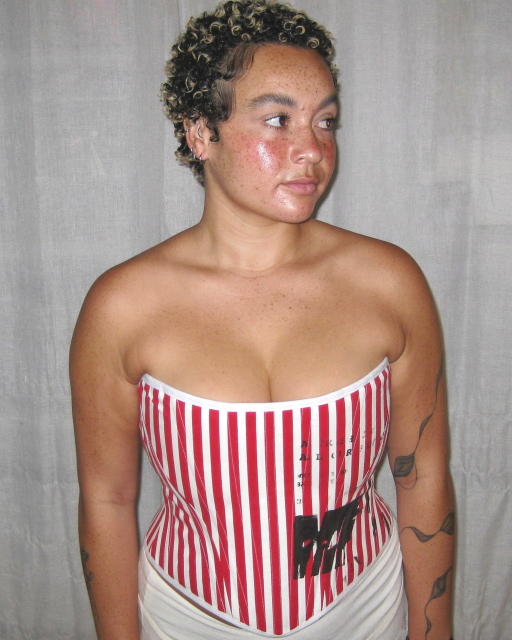 Striped Strapless Corset
