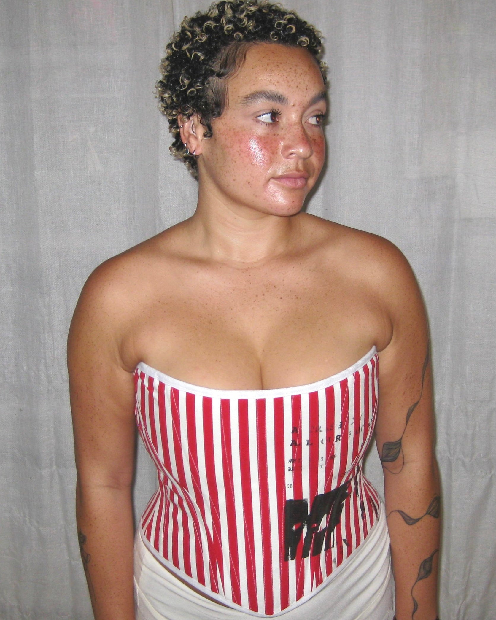 Striped Strapless Corset