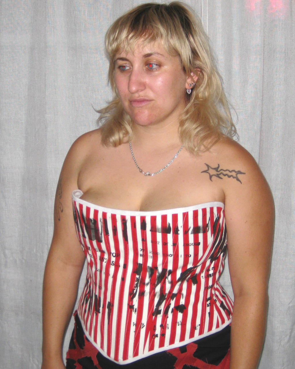 Striped Strapless Corset