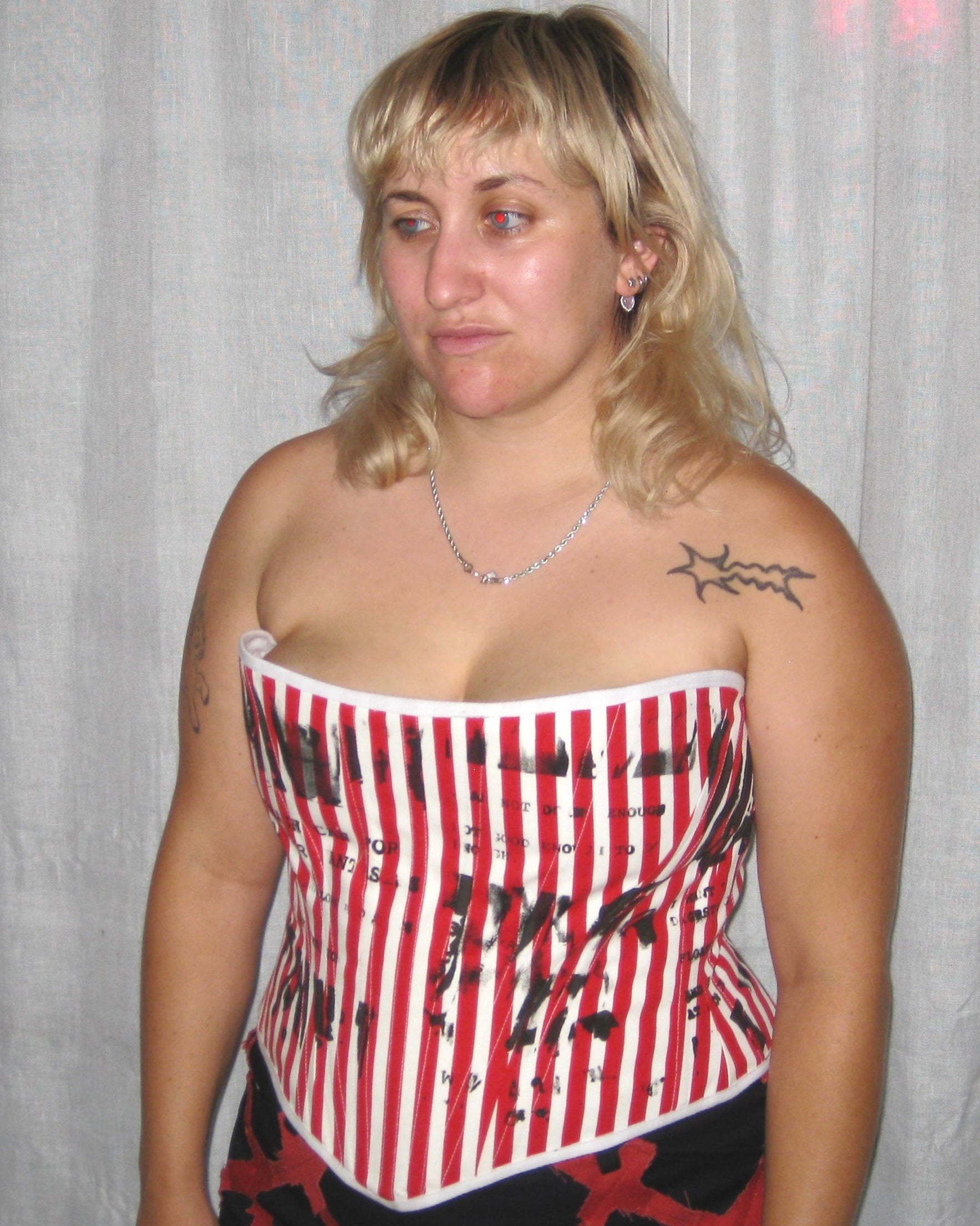 Striped Strapless Corset