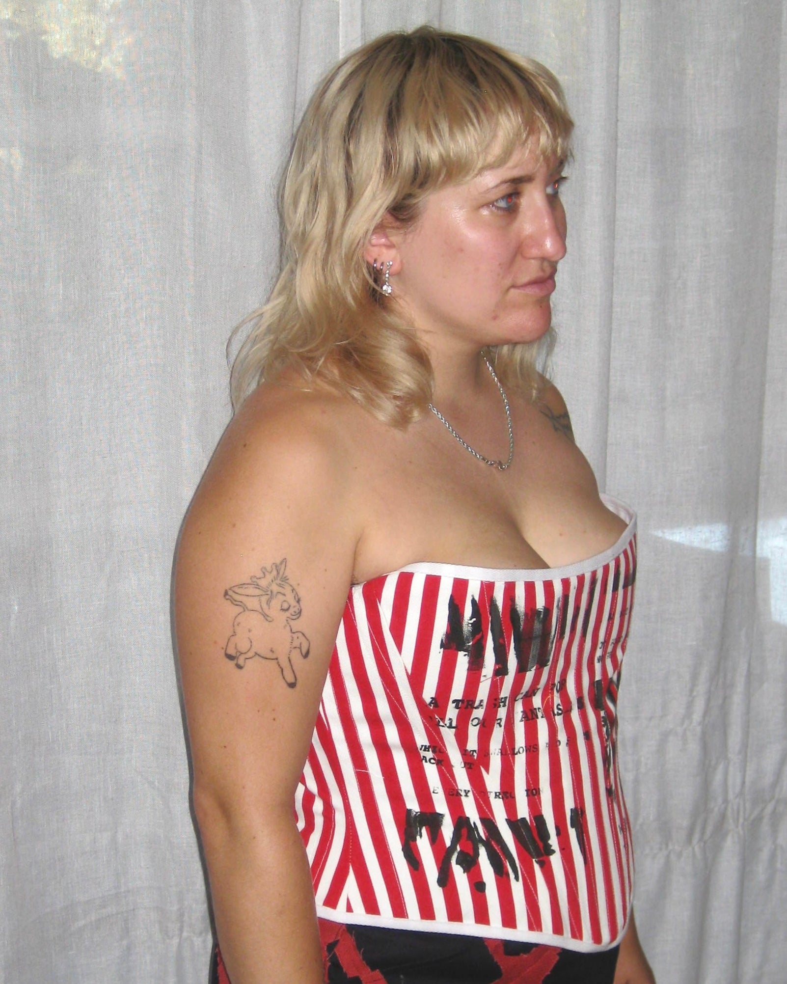 Striped Strapless Corset