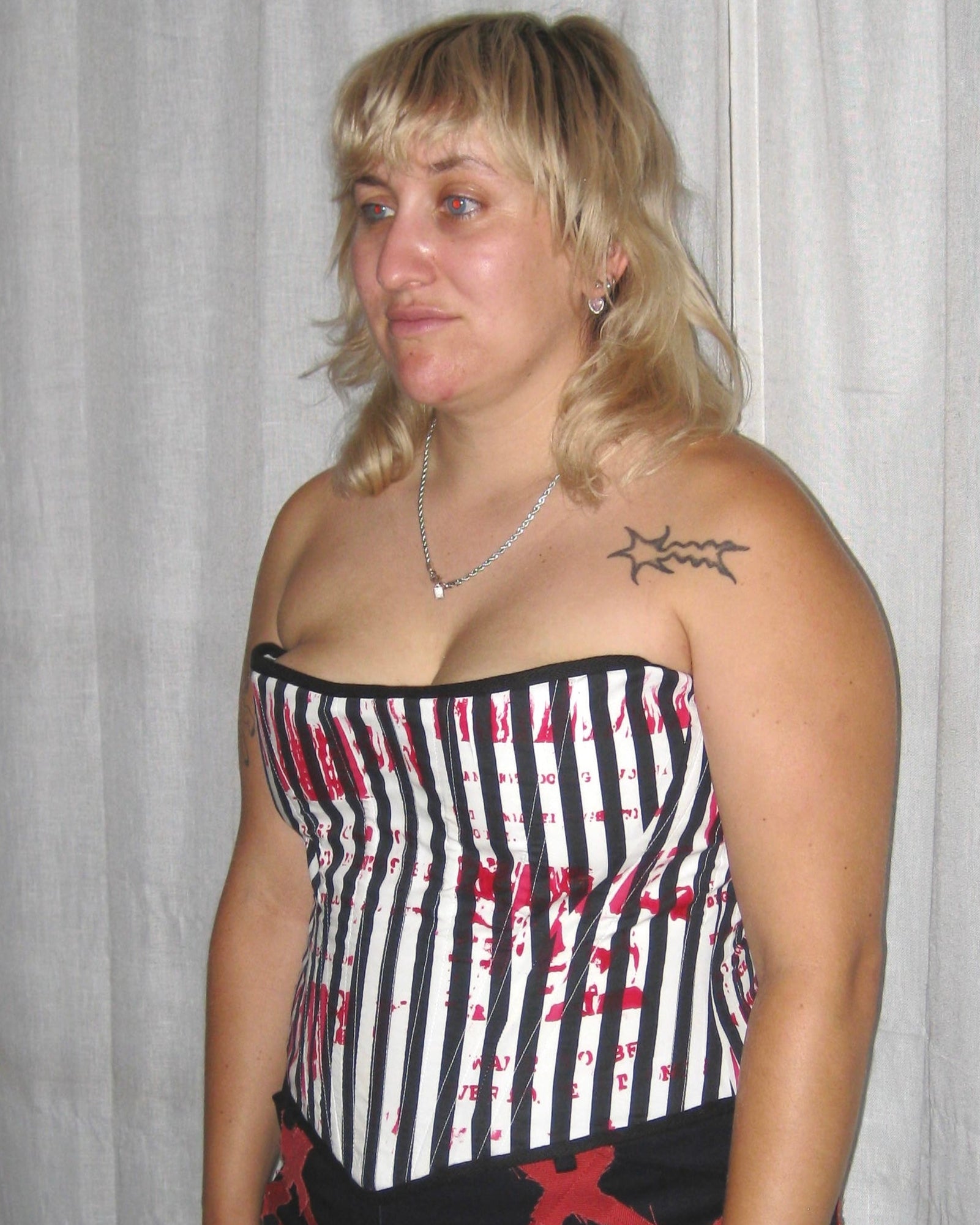 Striped Strapless Corset